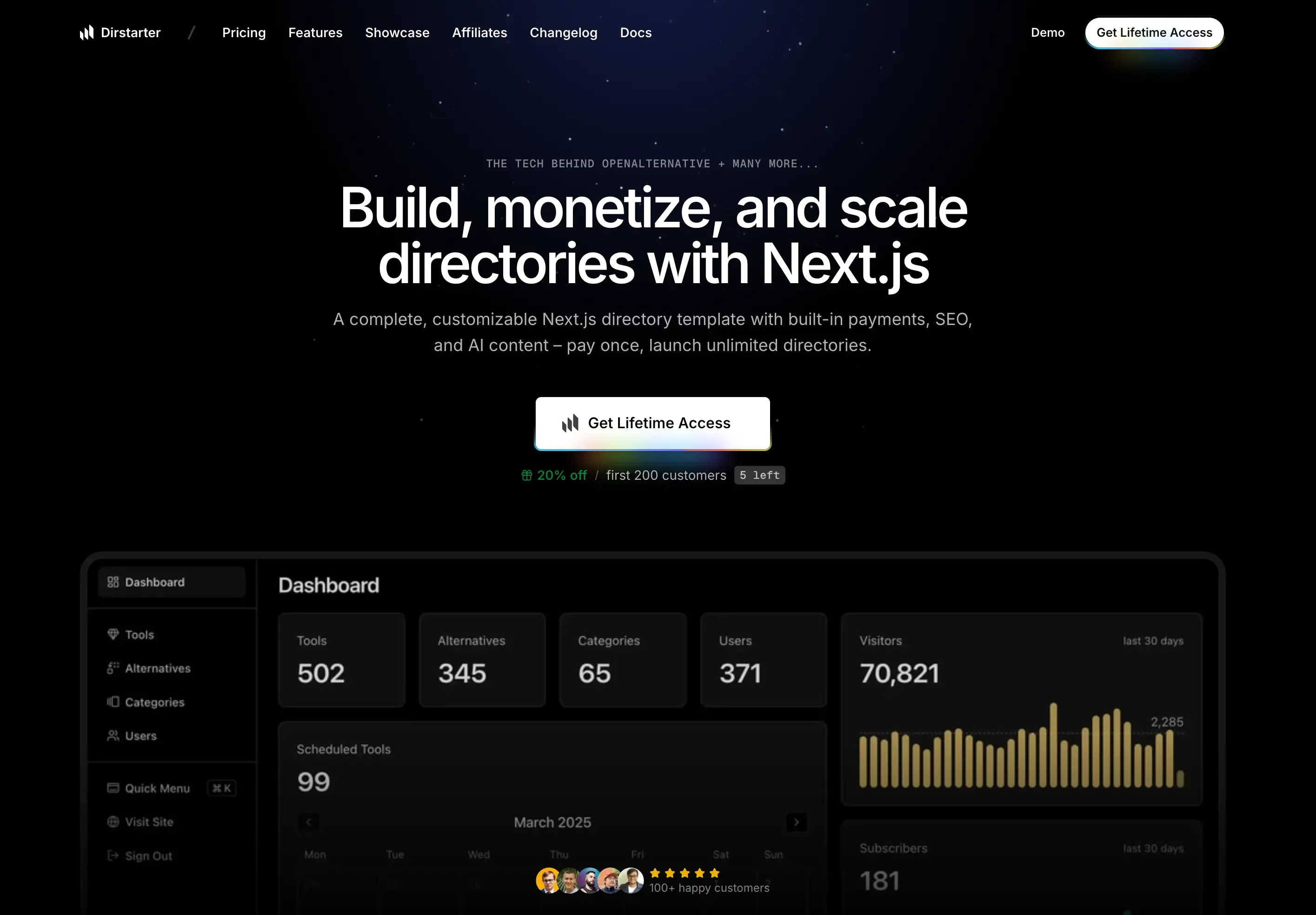 Dirstarter landing page